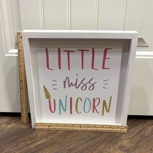 Little Miss Unicorn Wall Art